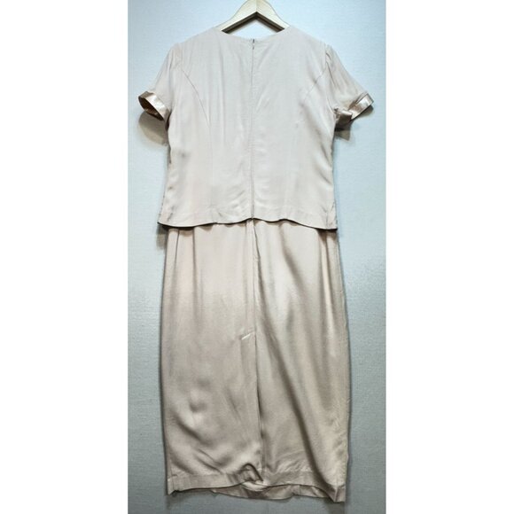 Nicole Summers Women's Evening Gown Formal Rayon Dress Size 14 Pale Pink - Picture 2 of 13